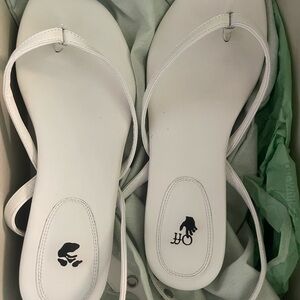 Brand new off white sandals